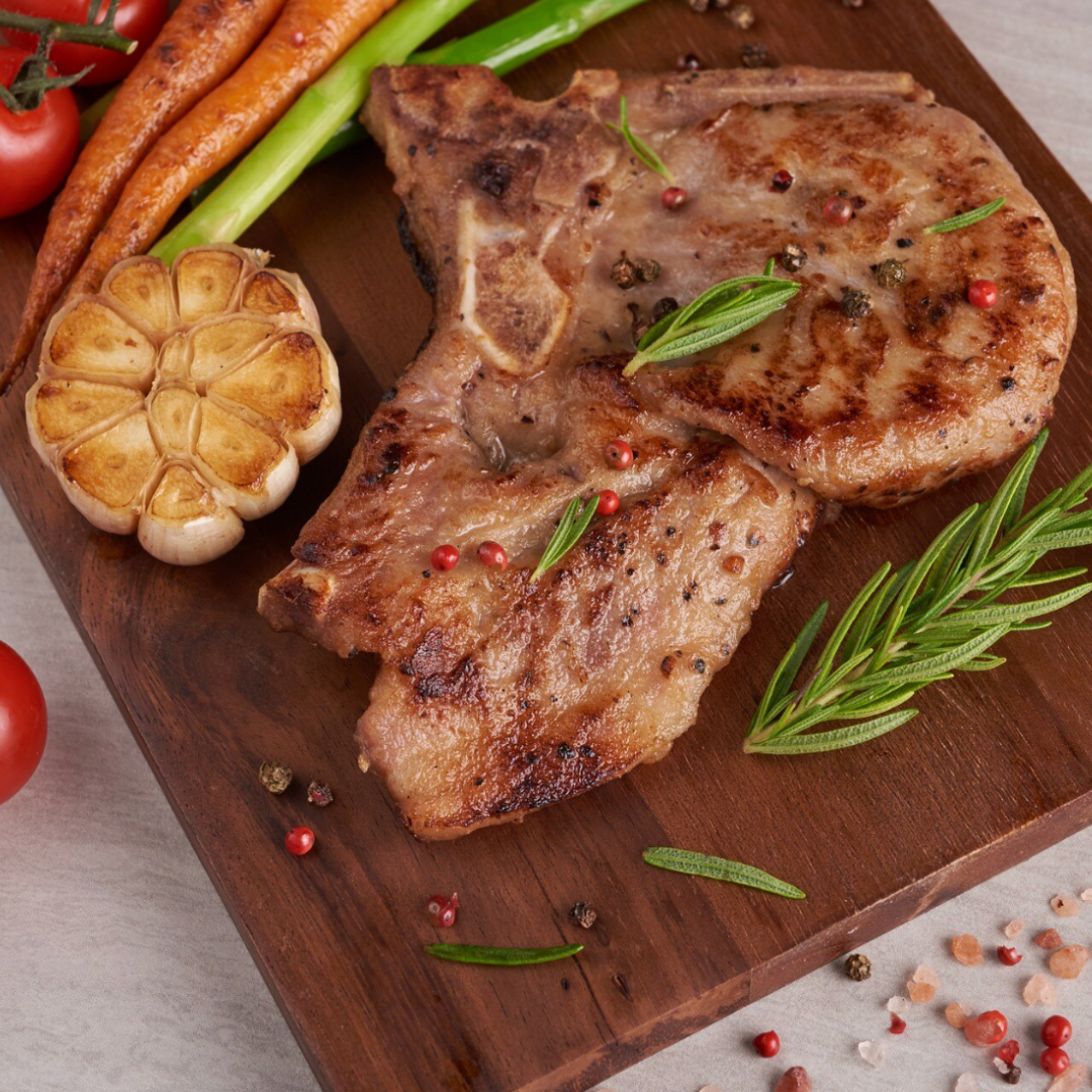 CHULETAS DE AGUJA DE CERDO